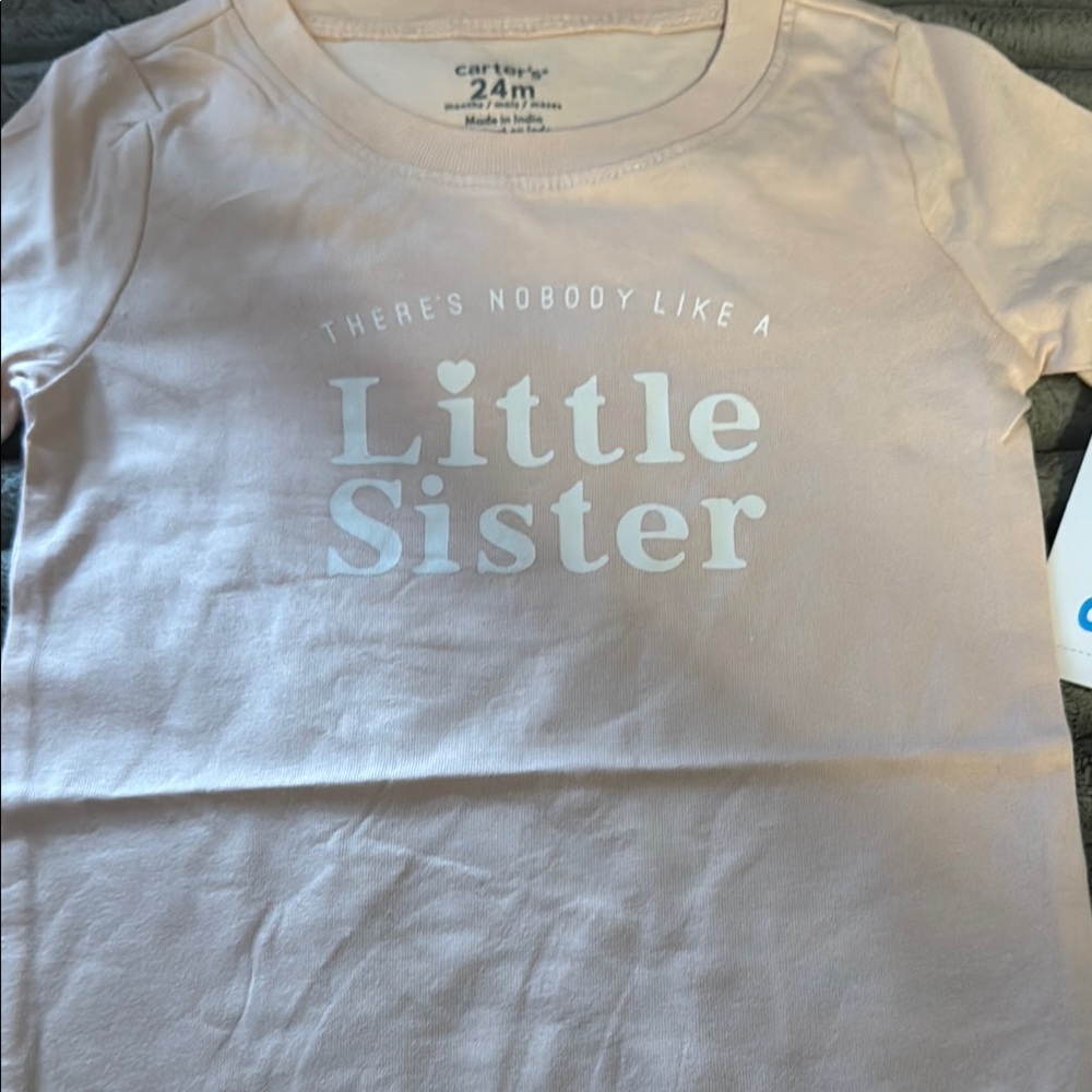 Carter's Pink Short Sleeve Tee Little Sister
